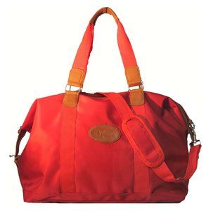 Elegant Polyester Satin Shoulder Travel Bag Red # 10990